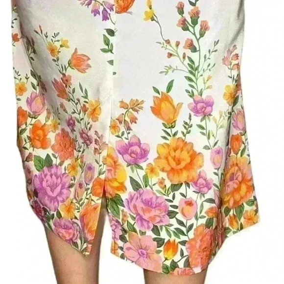 BONWORTH VINTAGE WHITE FLORAL SKIRT - Picture 2 of 9